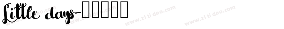 Little days字体转换